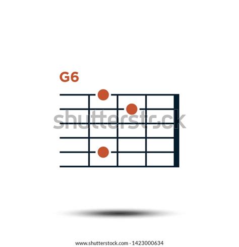 G6 Basic Guitar Chord Chart Icon Stock Vector Royalty Free 1423000634