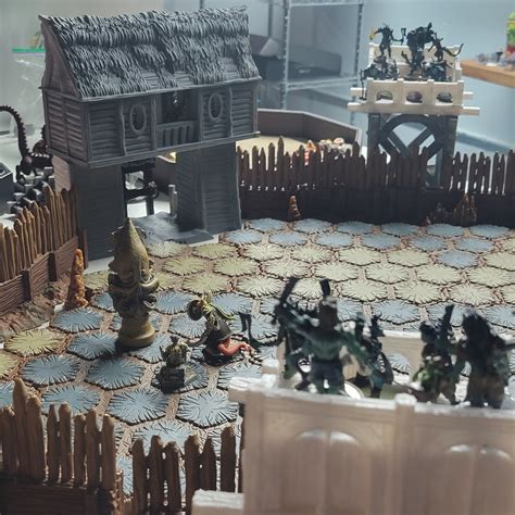 3D Printable Toll Gate, Towers, & Palisades by GameScape3D