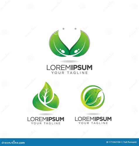 Abstract Business Leaf Nature Logo Design Vector Stock Vector