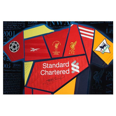 Steven Gerrard Signed Liverpool Fc Exclusive Shirt Display Elite