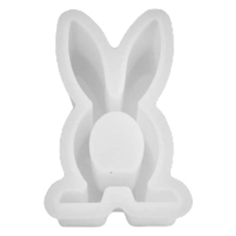 Chunleiiii Easter Big Ear Hollowed Out Rabbit Silicone Mould Decorative