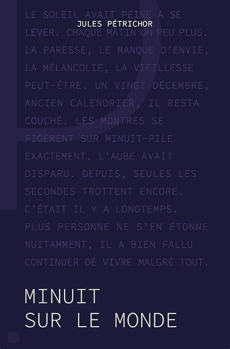 Amazon fr Minuit sur le monde Pétrichor Jules Edwood Enness Livres