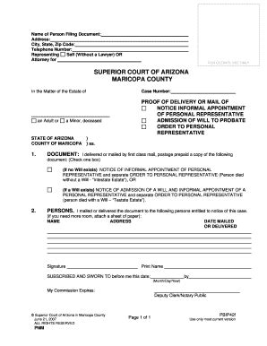 Fillable Online Superiorcourt Maricopa FOR CLERKS USE ONLY SUPERIOR