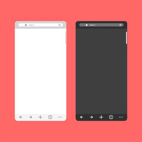 Premium Vector Blank Browser Template For Screens For Smartphone