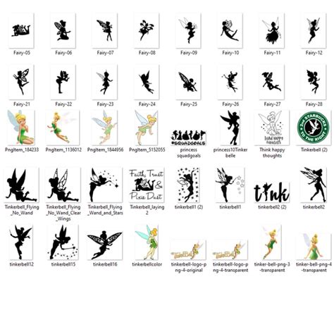 100 Tinkerbell Bundle Svg Disney Svg Tinkerbell Svg Inspire Uplift