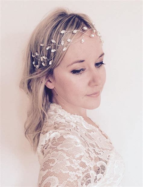 Bridal Hair Vine Wedding Accesories Crystal Headpiece Winter Wedding