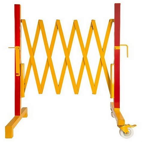 Yellow And Red Mild Steel Metal Expandable Barrier For Road Safety At