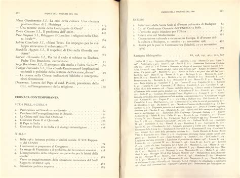 La Civilta Cattolica Anno 137 1986 Volume Primo Quaderni 3253 3258