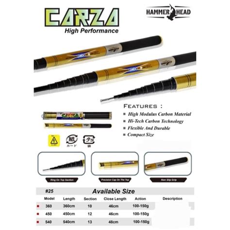 Jual JORAN TEGEK POLE KERAS HAMMERHEAD CARZA 450 540 CARBON