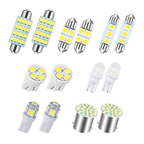 Bittwee Pcs Dome Light Mmf Led Car Bulb Kit Set K Bright T