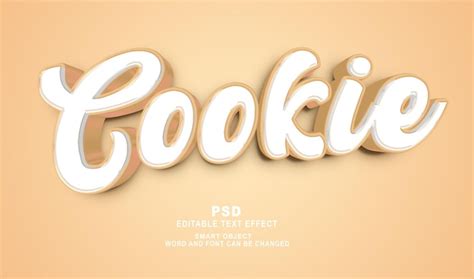 Premium Psd Cookie D Editable Photoshop Text Effect Style With