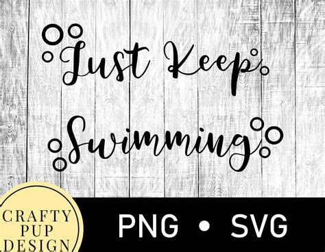 Just Keep Swimming Svg Tier Tray Sign Svg Home Decor Svg Etsy