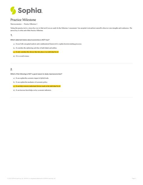 Macroeconomics Unit 1 Practice Milestone Sophia A It Uses Both