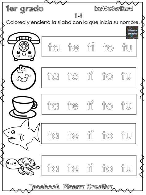 La Letra T Sílabas Ta Te Ti To Tu Hojas De Trabajo Actividades