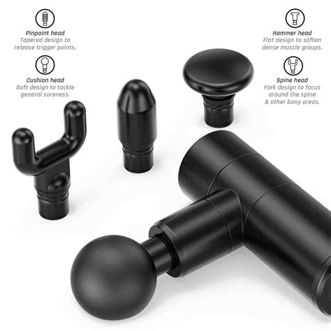 Mini Massage Gun Tissue Percussion Muscle Massager Mini Massager With 4 Speeds Adjustment And 4