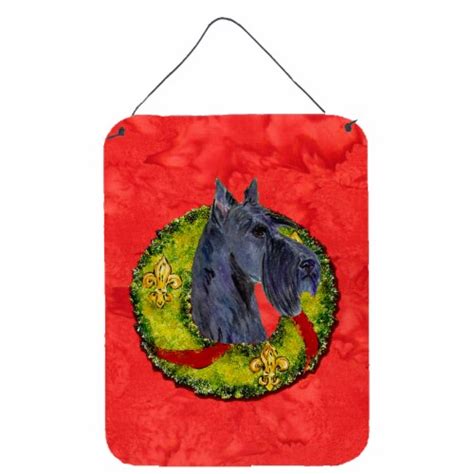 Scottish Terrier Cristmas Wreath Wall Or Door Hanging Prints 16hx12w Ralphs