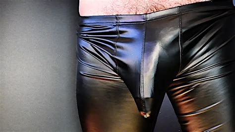 Cock Bulge Throbs In Tight Leather Pants Xhamster