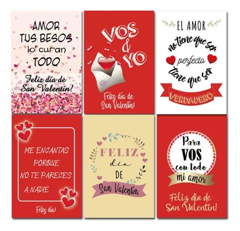 Tarjetas Día De San Valentín Enamorados Kit Imprimible en venta en