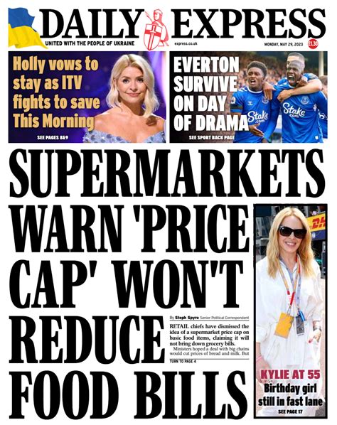 Daily Express Front Page 29th Of May 2023 Tomorrows Papers Today