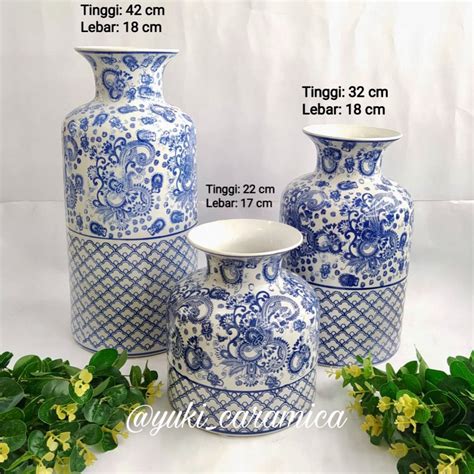 Jual Pajangan Toples Dan Vas Keramik Tochin Keramik Vas Bunga Keramik