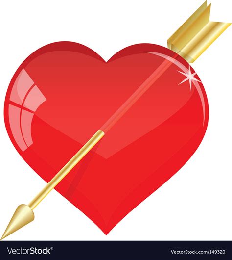 Arrow In The Heart Royalty Free Vector Image Vectorstock