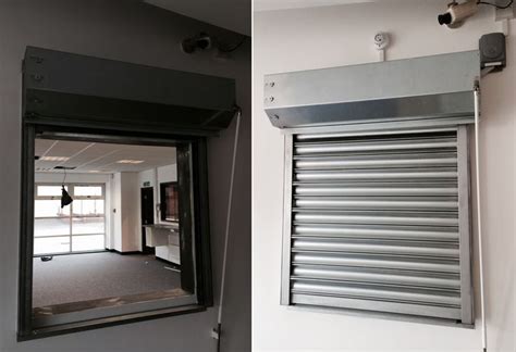 Rsg5700 4hour Fire Rated Steel Security Roller Shutter With Heat Detector Fitted To A Building