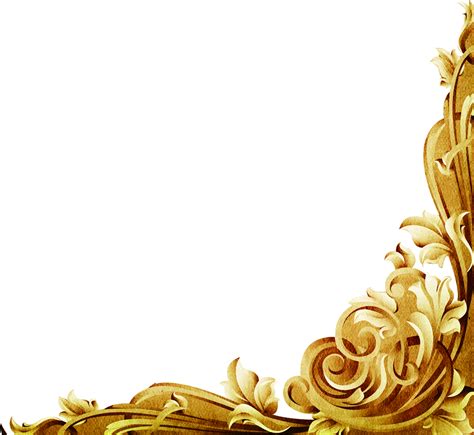 Gold Corner Frame Png Corner Clipart Baroque Corner Baroque