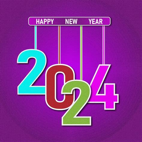 Premium Vector Happy New Year 2024 Templete