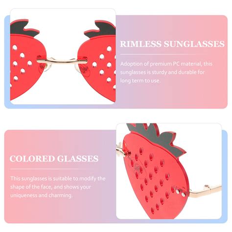 Pairs Gafas Transparentes Para Hombre Strawberry Glasses Fashionable