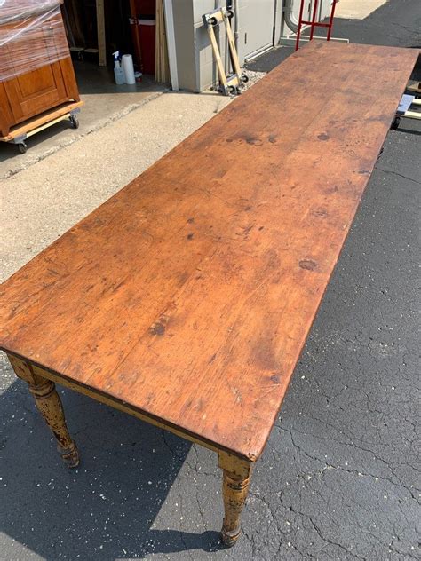 Beautiful Primitive 19th C Texas 10 Foot Harvest Farm Table Etsy In 2022 Farm Table Antique