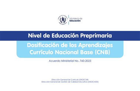 Dosificacion Preprimaria Dosificaci N De Los Aprendizajes Curr Culo