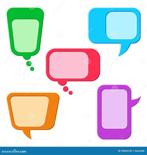 Colorful Speech Bubbles Or Conversation Clouds Stock Vector