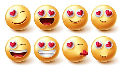 Premium Vector Emojis Valentines Characters Vector Set Emoji