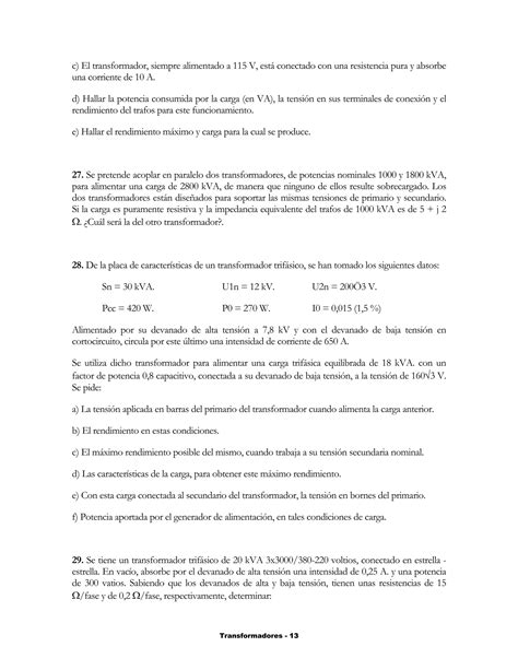 Problemas Resueltos Transformadores Pdf