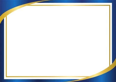 Elegant Modern Blank Blue Gold Graduation Certificate Border Frame Vector, Certificate ...