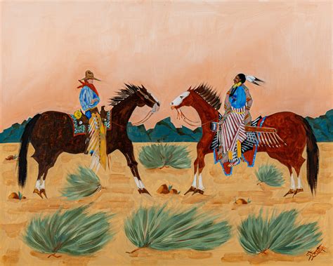 Native American Riding Horse Painting