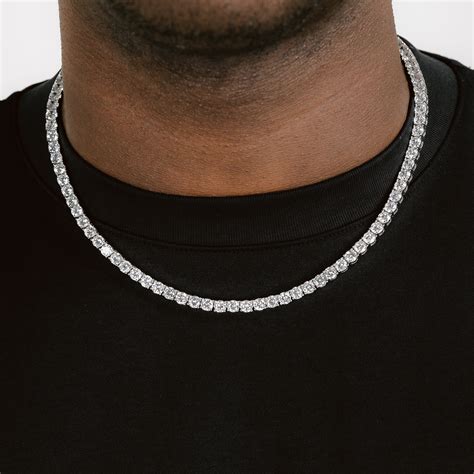 Mm Iced Out Diamond Tennis Chain Jewelry