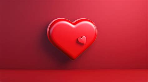 Premium AI Image Red Heart Realistic 3d Love Heart Symbol Illustration