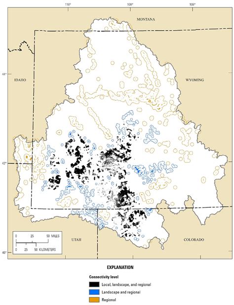 Structural connectivity of relatively undeveloped pygmy rabbit habitat ...