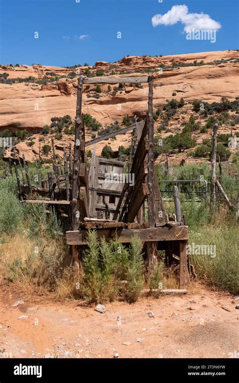 An Old Livestock Loading Chute On A Former Cattle Ranch In Southeastern