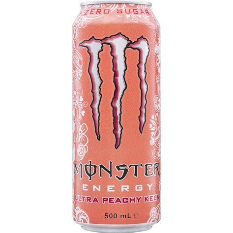 Monster Ultra Peachy Keen Energy Drink 500ml Woolworths