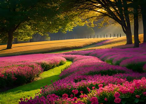 Beautiful Nature Park Way Background Wallpaper Free Wallpaper Nature