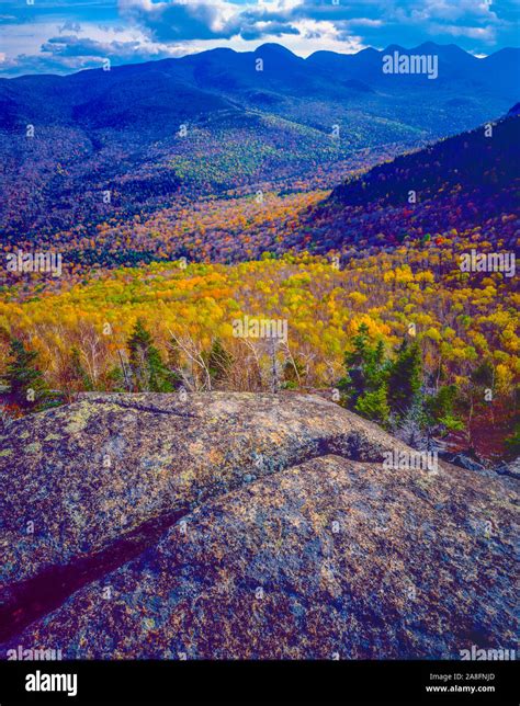 HIgh Peaks and fall colors, Adirondack Mountain Park, New York Adirondack Mountains Stock Photo ...