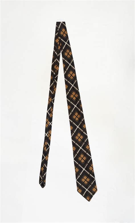 Sketch Tartan Tie Brown Lauren Perrin