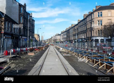 Edinburgh Tram Works On Leith Walk The Edinburgh Tram Extension From