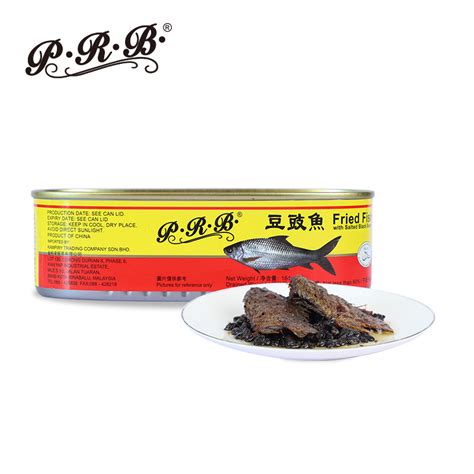 Prb Brand Fried Dace With Salted Black Beans 164G Canned Fish China