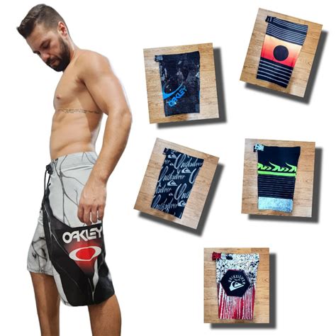 Kit Bermudas Elastano Masculina Surf Praia Treino Tactel Seca R Pido