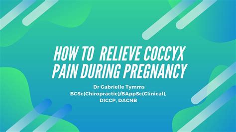 How To Relieve Coccyx Pain During Pregnancy Youtube