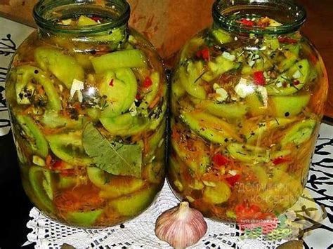 Соленые зеленые помидоры как бочковые – очень вкусные рецепты в банках ...