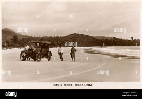 A Car On Lumley Beach Freetown Sierra Leone West Africa Stock Photo